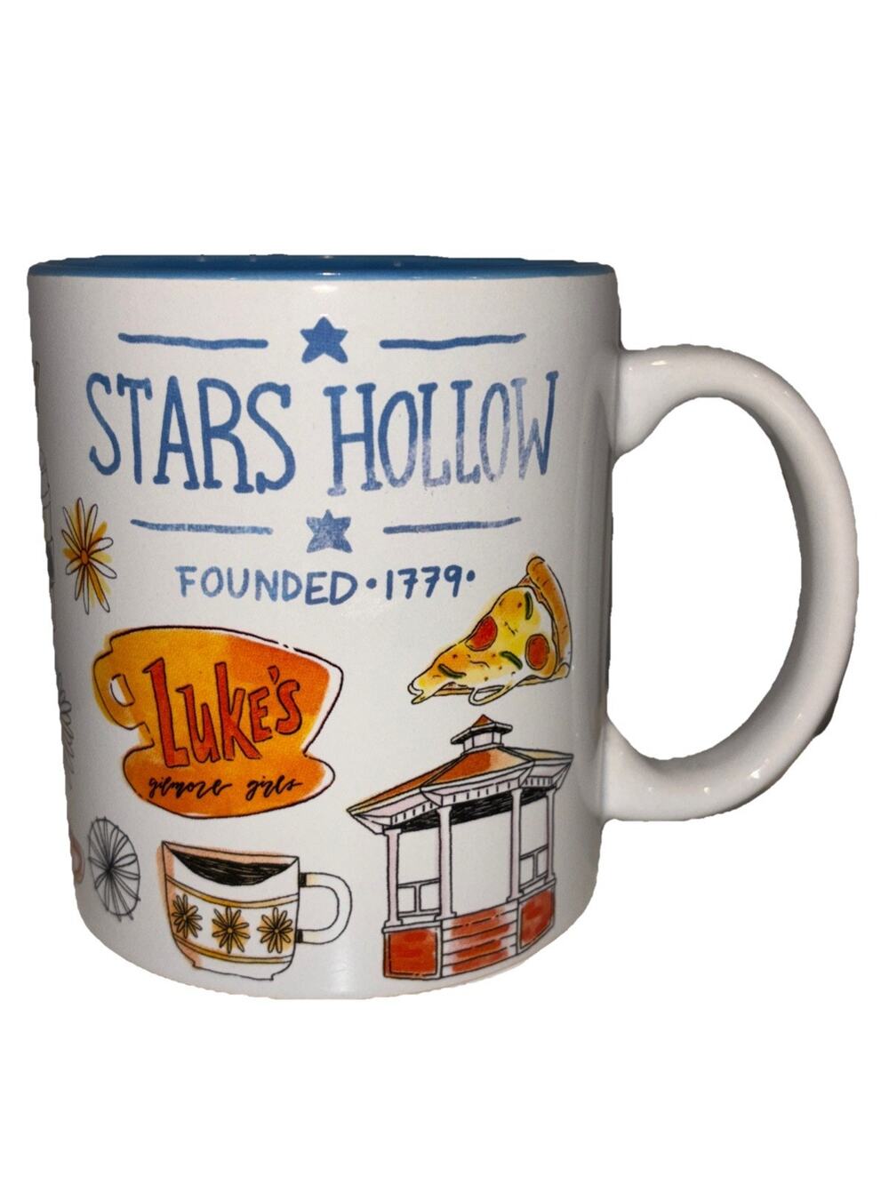 Gilmore Girls Stars Hollow Coffee Mug Luke's Diner Cup Warner Bros 20 oz. NEW